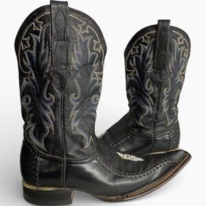 Aguila Real Exotic Lizard Pointy Cowboy Boots Mexican Vaquero Style Men's 7.5
